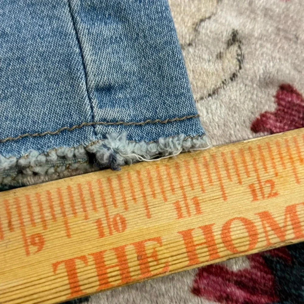 It Jeans Blue Denim Shorts Y2K Frayed Raw Hem Cut Offs Womens 5